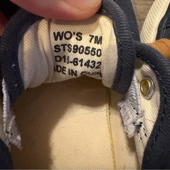 Sperry Women’s Navy Blue Sneakers Sz 7M Boat Shoes Leather Laces Preppy Coastal - Picture 7 of 8